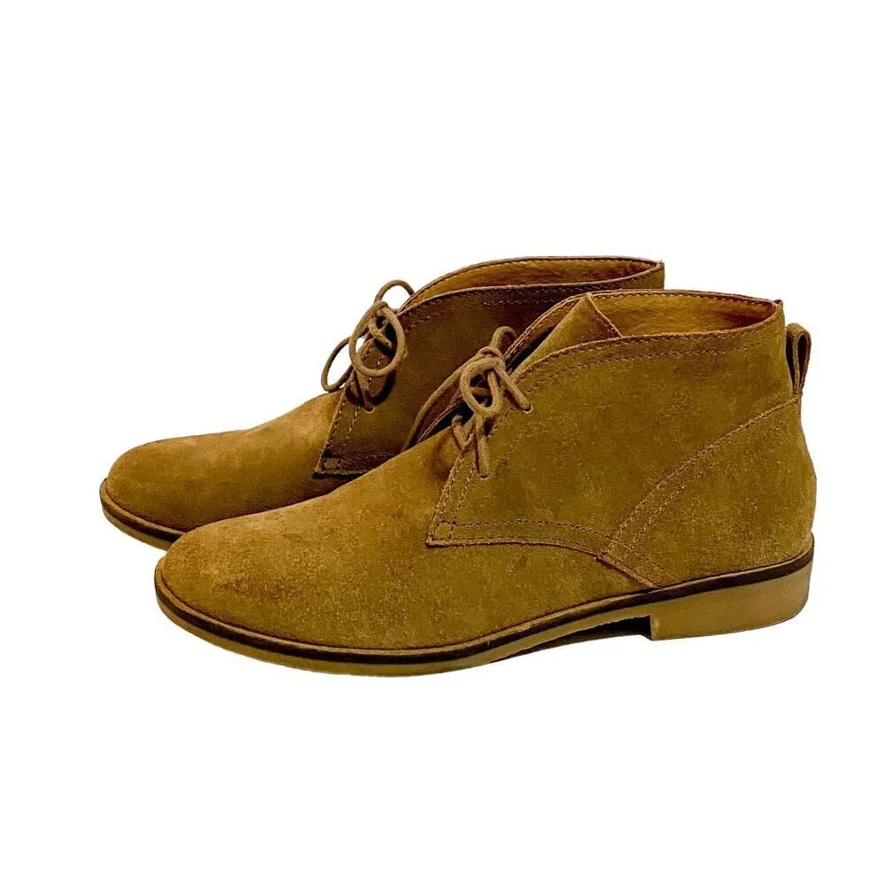 Lucky Brand Garboh Tan Suede Dessert Booties 10M